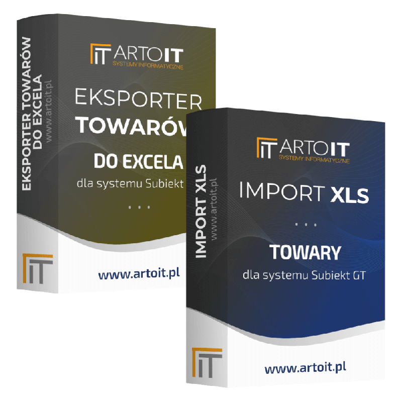 Subiekt GT - Pakiet Eksporter towarów + Importer Towarów