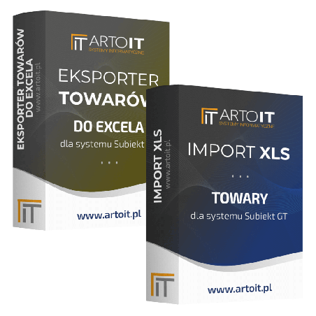 Subiekt GT - Pakiet Eksporter towarów + Importer Towarów