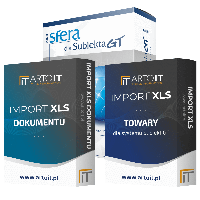 Subiekt GT - Pakiet Importer Towarów + Importer Dokumentu + Sfera