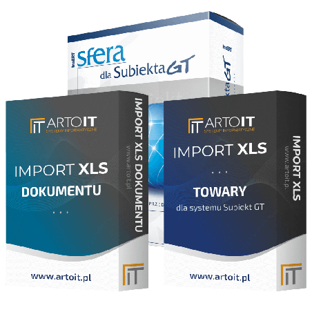 Subiekt GT - Pakiet Importer Towarów + Importer Dokumentu + Sfera