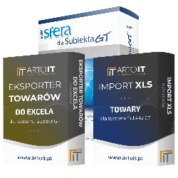 Subiekt GT - Pakiet Eksporter Towarów + Importer Towarów + Sfera