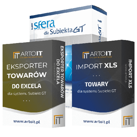 Subiekt GT - Pakiet Eksporter Towarów + Importer Towarów + Sfera