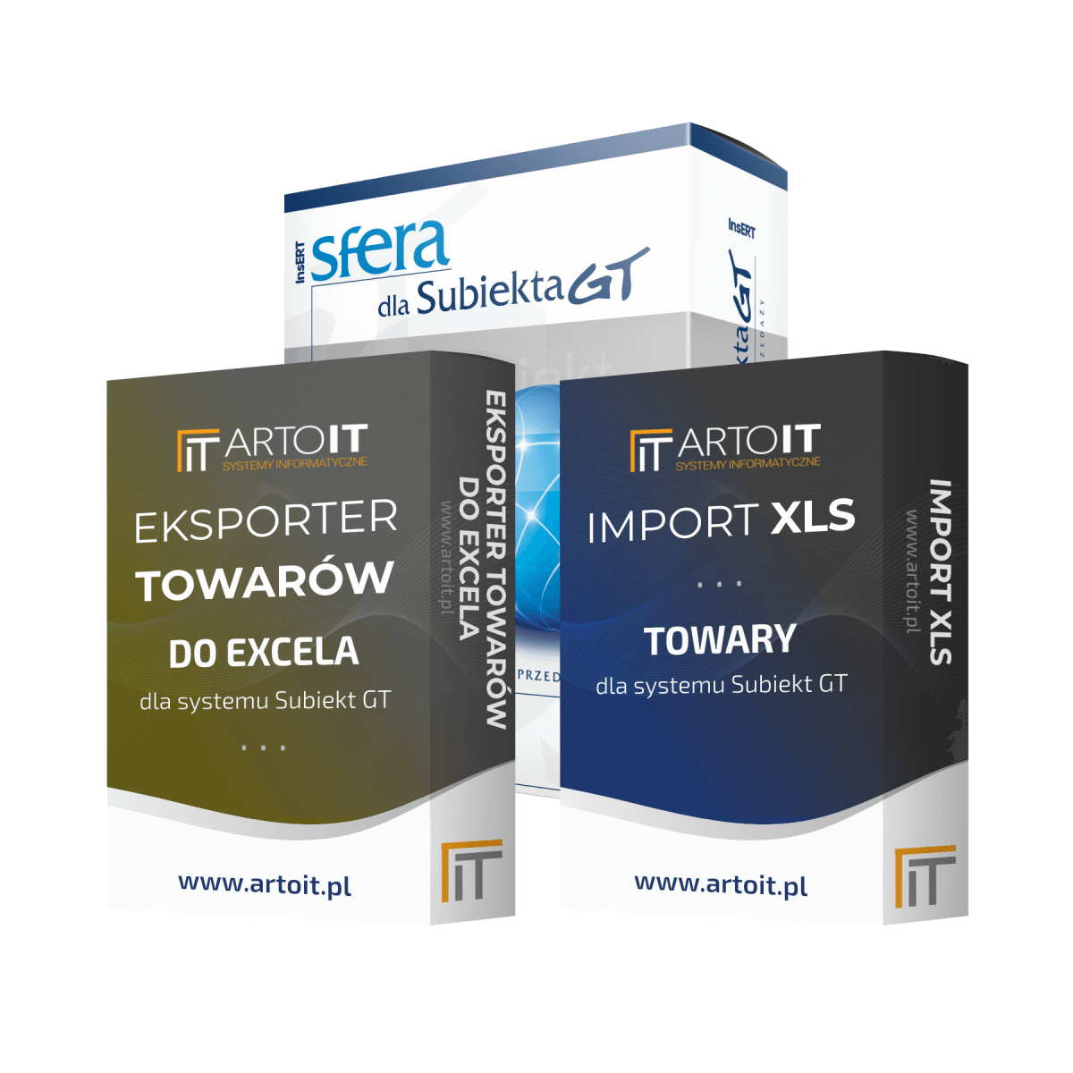 Subiekt GT - Pakiet Eksporter Towarów + Importer Towarów + Sfera
