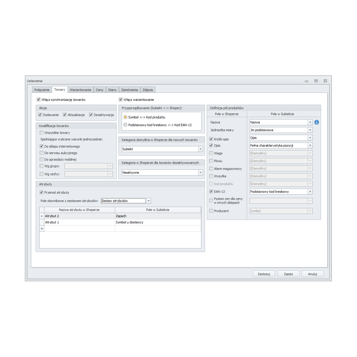 Subiekt GT - Synchronizator Shoper
