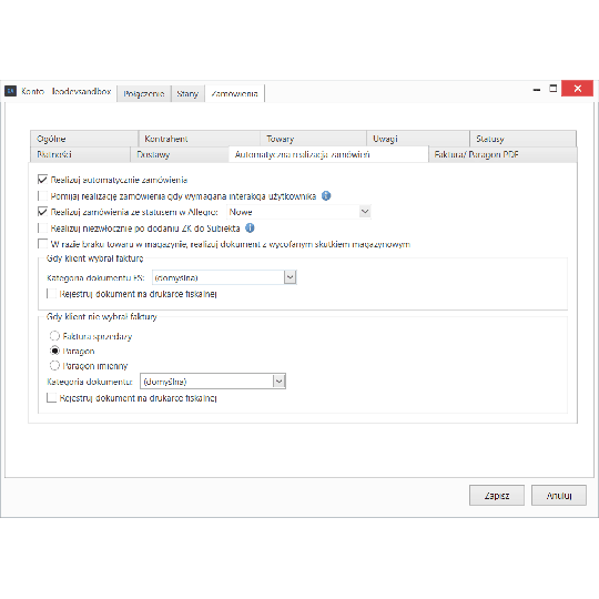 Subiekt GT - Synchronizator Allegro