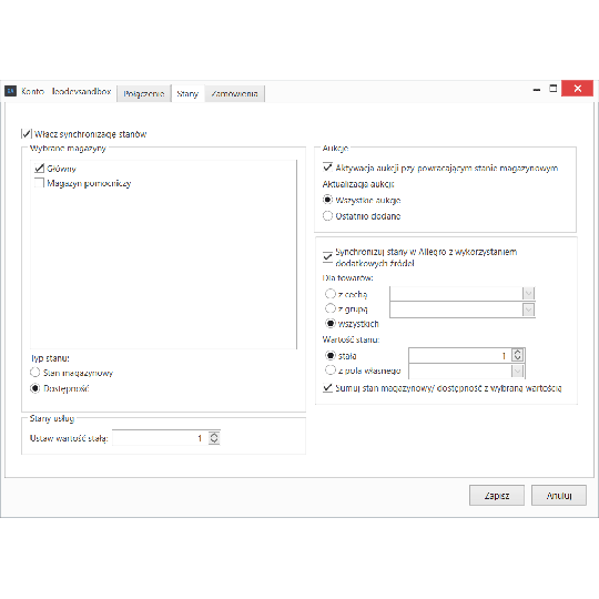 Subiekt GT - Synchronizator Allegro