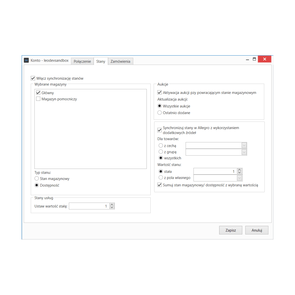 Subiekt GT - Synchronizator Allegro