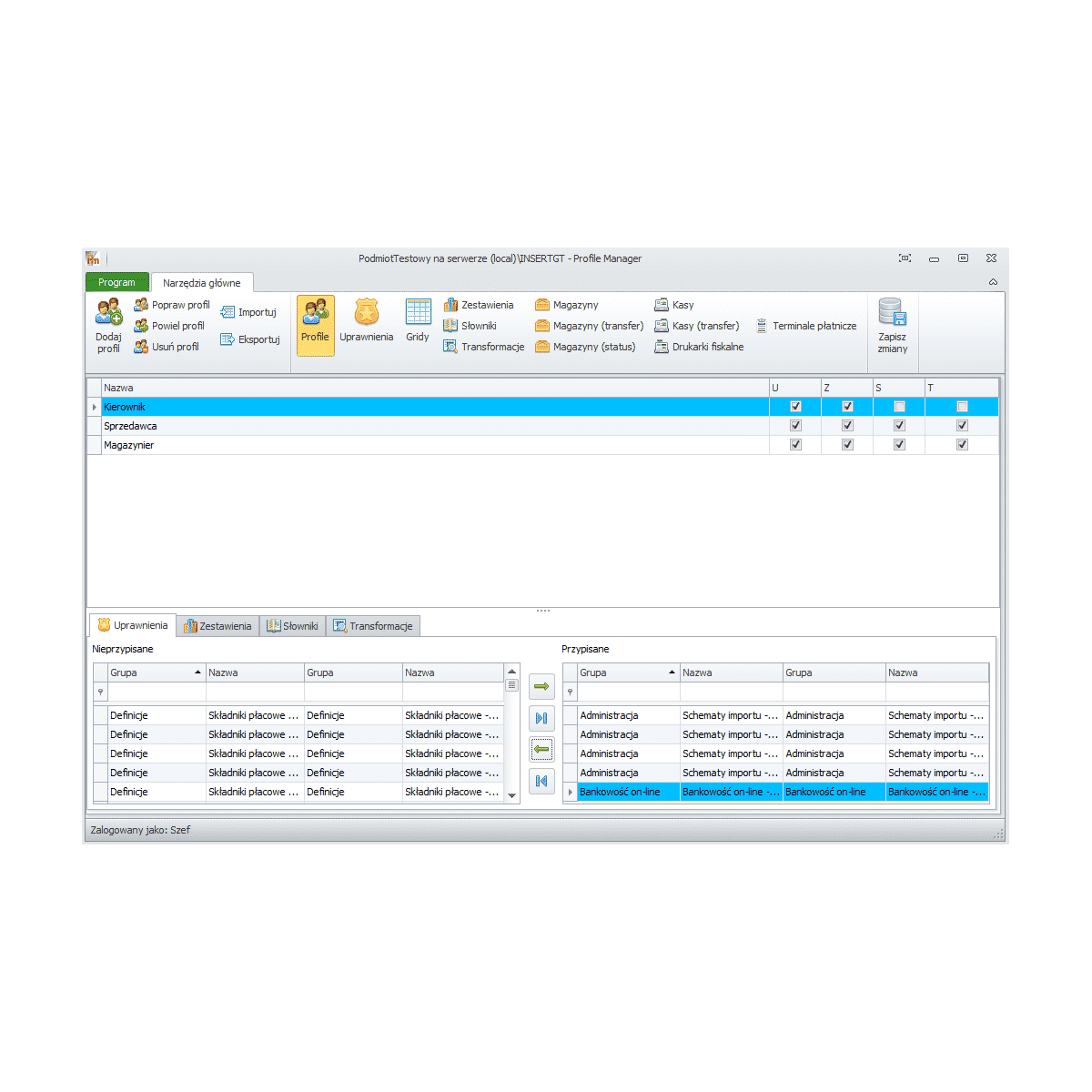 Subiekt GT - Profile Manager