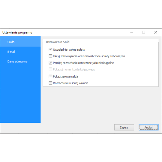 Subiekt GT -  Potwierdzenie sald