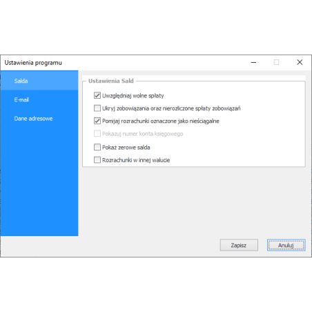 Subiekt GT -  Potwierdzenie sald