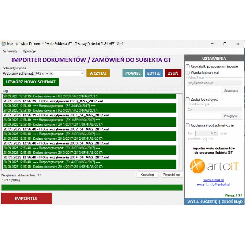 Subiekt GT - Importer Wielu Dokumentów