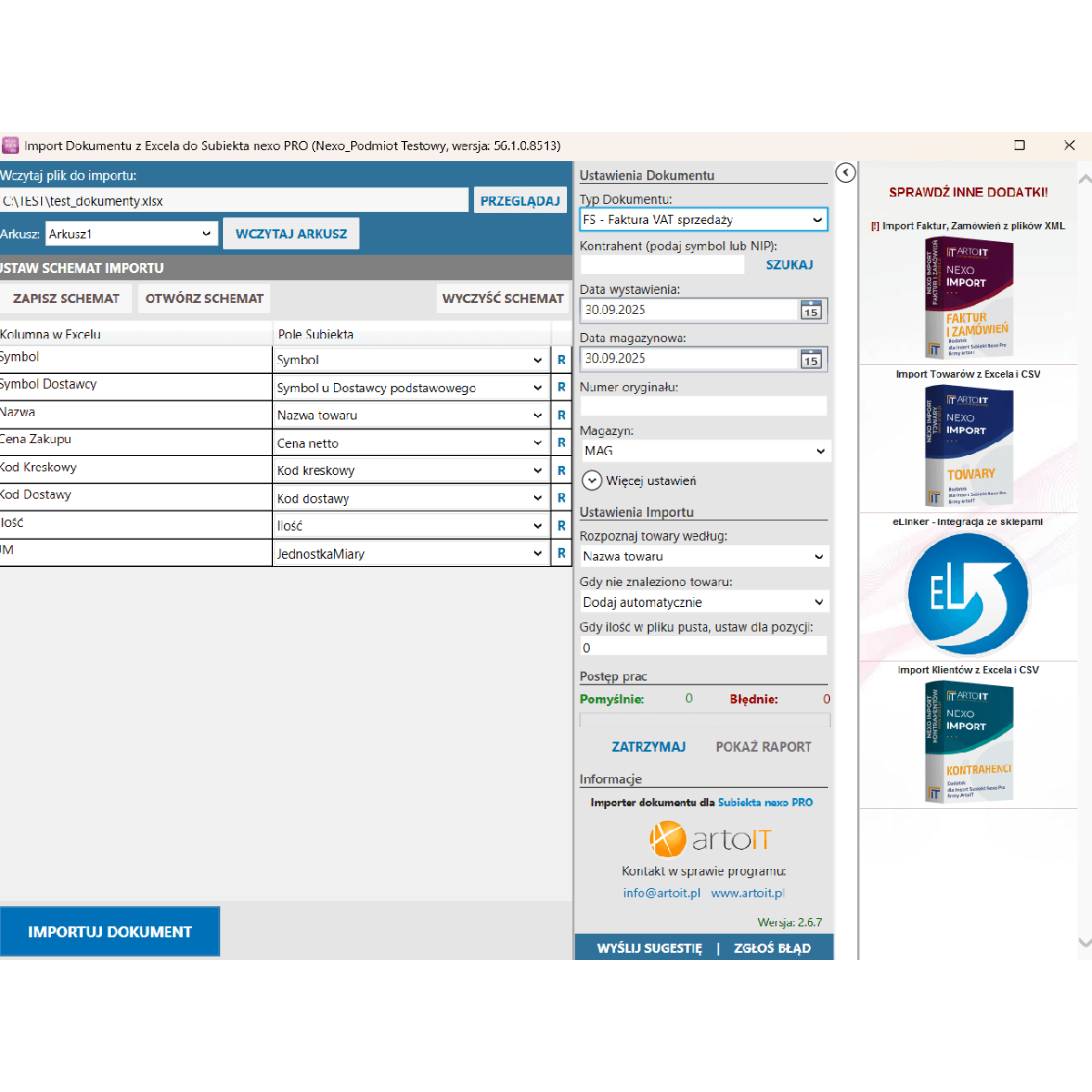 Subiekt nexo PRO - Importer Dokumentu