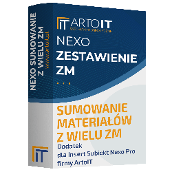 Subiekt nexo PRO - Sumowanie Materiałów z Wielu ZM